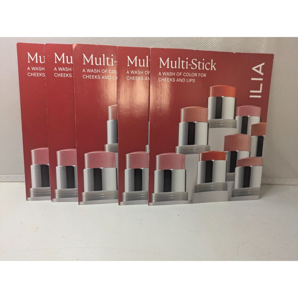 Ilia Multi-Stick Cheek & Lip Cream Blush Sample Card Lot of 5